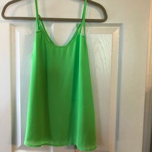 Neon green tank